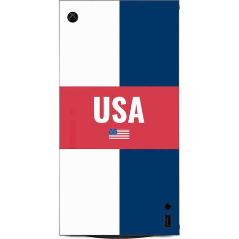 USA Flag Color Block XBox Series X Digital Edition Console Skin