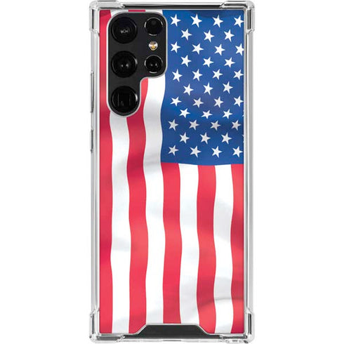 USA Flag Galaxy S23 Ultra Clear Case