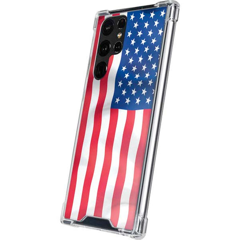 USA Flag Galaxy S23 Ultra Clear Case