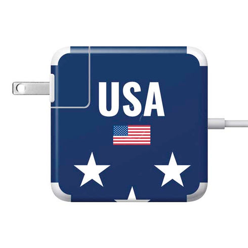 USA Flag Stars 85W Power Adapter (15 and 17 inch MacBook Pro Charger) Skin