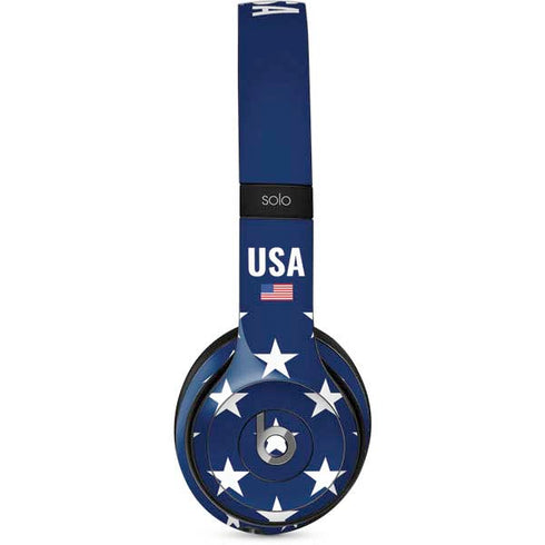 USA Flag Stars Beats Solo 2 Wired Skin