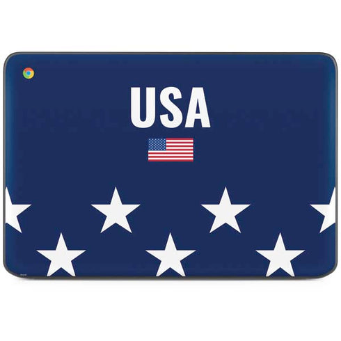 USA Flag Stars HP Chromebook Skin