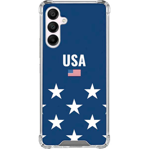 USA Flag Stars Galaxy A16 5G Clear Case