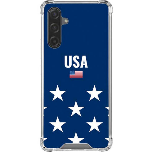 USA Flag Stars Galaxy A17 Clear Case