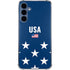USA Flag Stars Galaxy A35 5G Clear Case