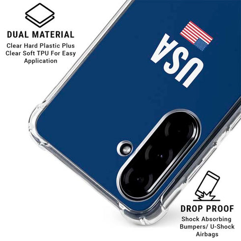 USA Flag Stars Galaxy A36 5G Clear Case