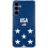 USA Flag Stars Galaxy A55 5G Clear Case