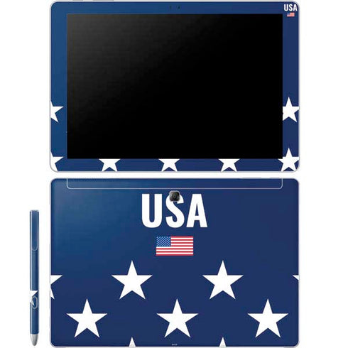 USA Flag Stars Galaxy Book 12in Skin