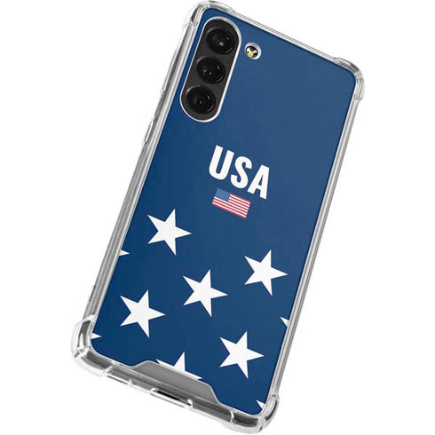 USA Flag Stars Galaxy S24 FE Clear Case