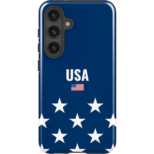 USA Flag Stars Galaxy S25 Plus Impact Case