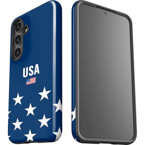 USA Flag Stars Galaxy S25 Plus Impact Case