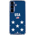 USA Flag Stars Galaxy S25 Clear Case