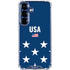 USA Flag Stars Galaxy S25 Plus Clear Case