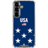 USA Flag Stars Galaxy S26 Clear Case