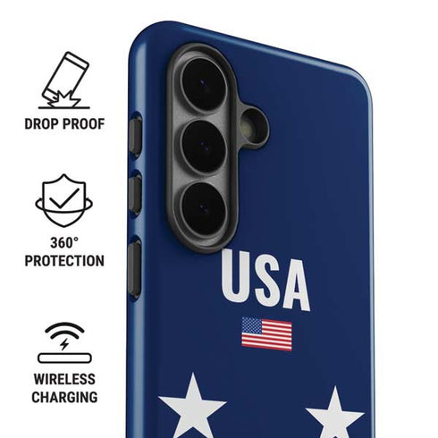 USA Flag Stars Galaxy S26 Impact Case