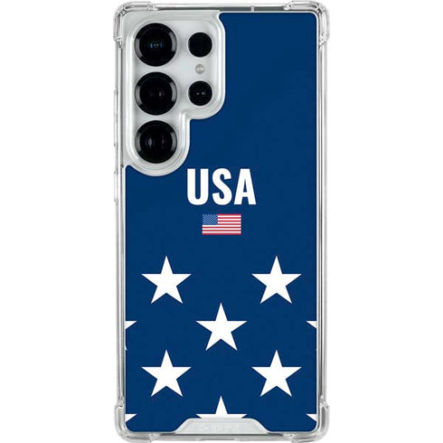 USA Flag Stars Galaxy S26 Ultra Clear Case