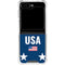 USA Flag Stars Galaxy Z Flip6 Clear Case