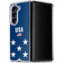 USA Flag Stars Galaxy Z Fold5 5G Clear Case