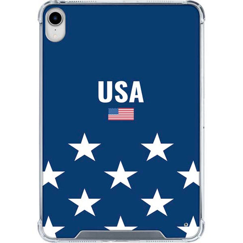 USA Flag Stars iPad 11th Gen (2025) Clear Case