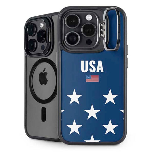 USA Flag Stars iPhone 13 Pro Max Kickstand Case
