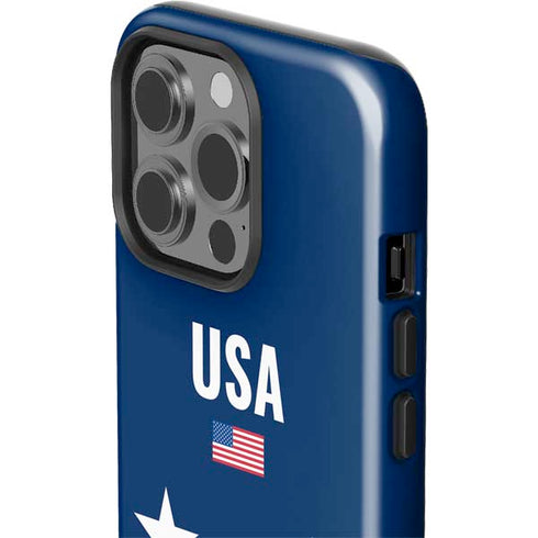 USA Flag Stars iPhone 15 Pro Impact Case