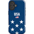 USA Flag Stars iPhone 16 Impact Case