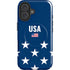USA Flag Stars iPhone 16 Magsafe Impact Case