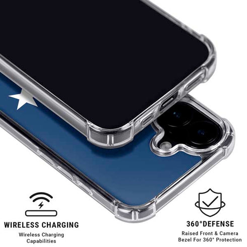 USA Flag Stars iPhone 16 Plus Clear Case