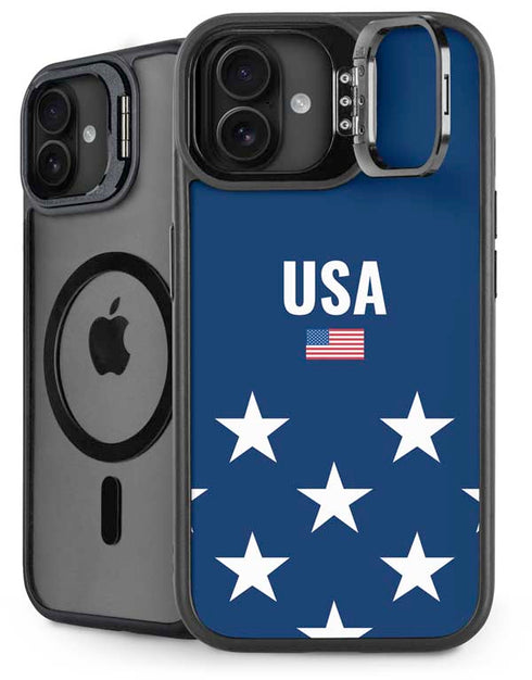 USA Flag Stars iPhone 16 Plus Kickstand Case