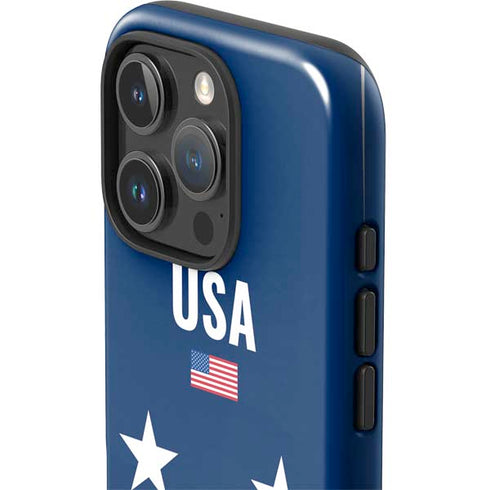 USA Flag Stars iPhone 16 Pro Impact Case
