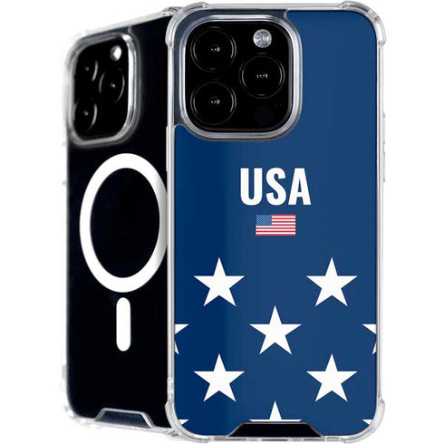 USA Flag Stars iPhone 16 Pro MagSafe Case