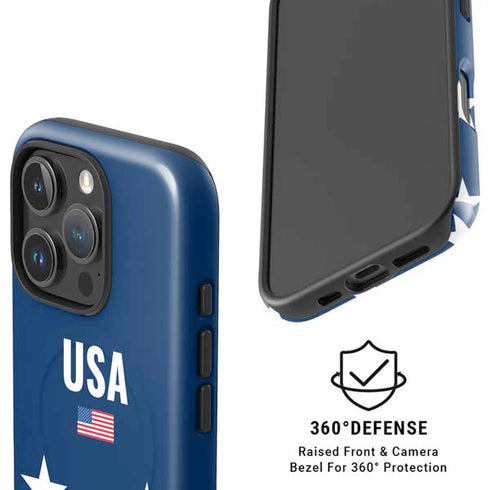 USA Flag Stars iPhone 16 Pro Magsafe Impact Case