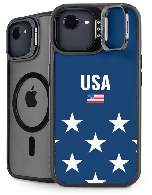 USA Flag Stars iPhone 16e Kickstand Case