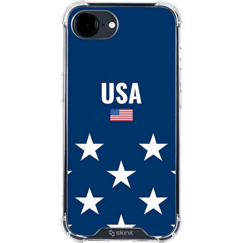 USA Flag Stars iPhone 16e Clear Case