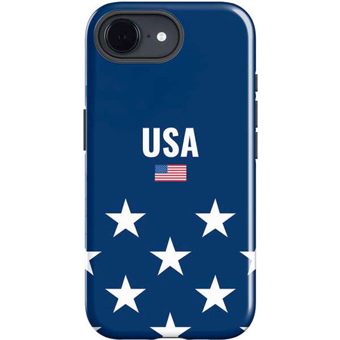 USA Flag Stars iPhone 16e Impact Case