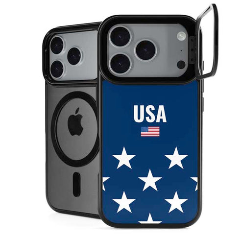 USA Flag Stars iPhone 18 Pro Max Kickstand Case