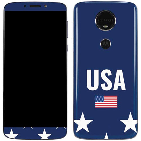 USA Flag Stars Moto E5 Plus Skin