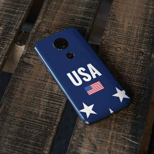 USA Flag Stars Moto E5 Plus Skin