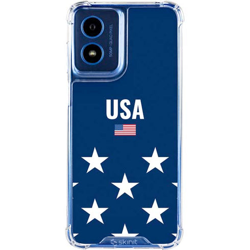 USA Flag Stars Moto G 5G (2024) Clear Case
