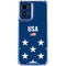 USA Flag Stars Moto G Play 4G (2024) Clear Case