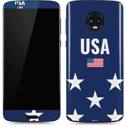 USA Flag Stars Moto G6 Skin
