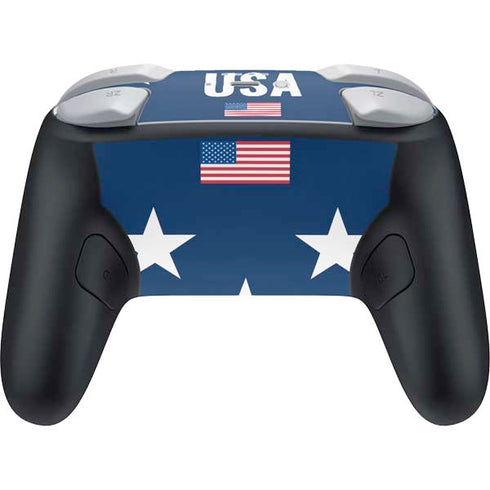 USA Flag Stars Nintendo Switch 2 (2025) Pro Controller Skin
