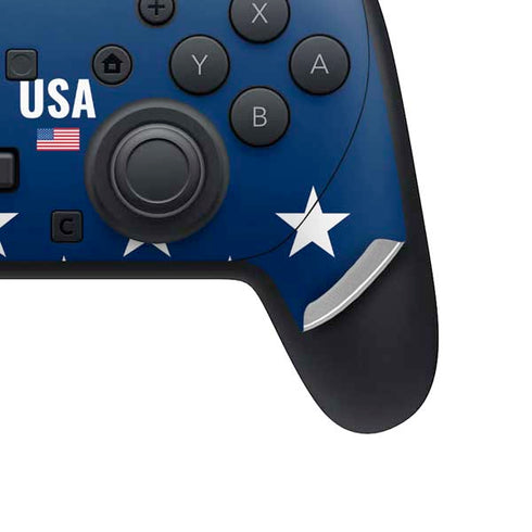 USA Flag Stars Nintendo Switch 2 (2025) Pro Controller Skin