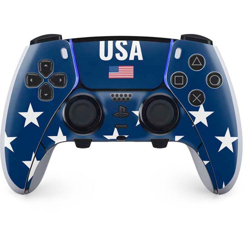 USA Flag Stars PS5 DualSense Edge Pro Controller Skin