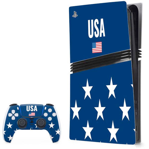 USA Flag Stars PS5 Pro Bundle Skin