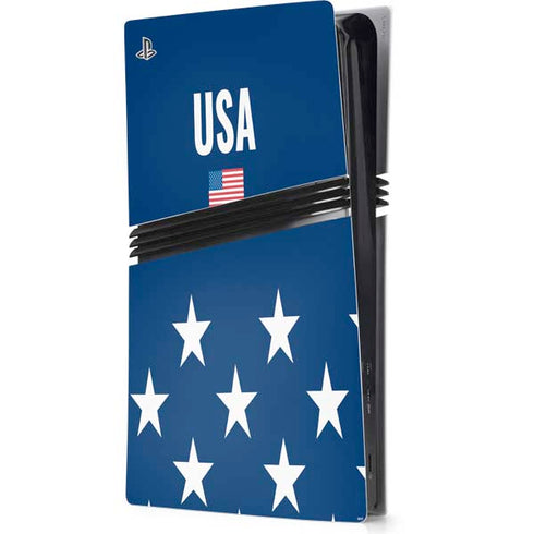 USA Flag Stars PS5 Pro Console Skin