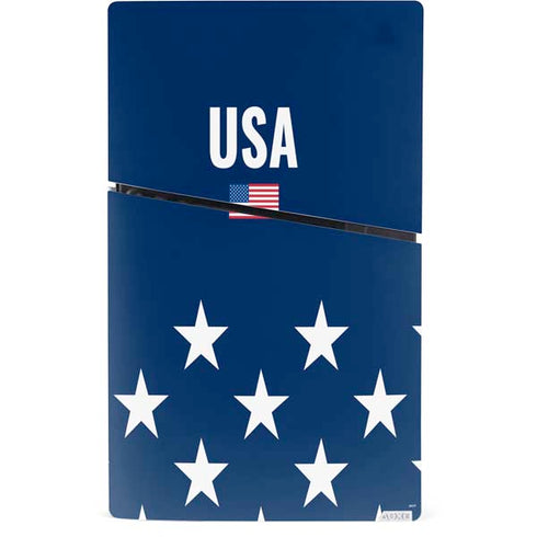 USA Flag Stars PS5 Slim Digital Edition Console Skin