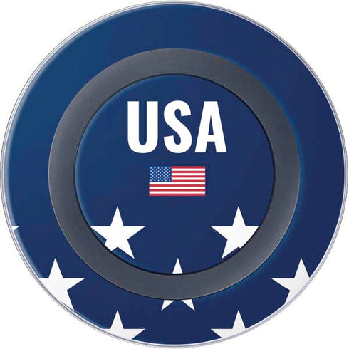 USA Flag Stars Wireless Charger Skin