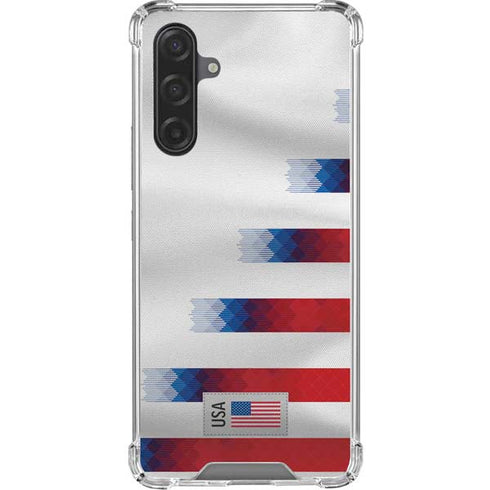 USA Soccer Flag Galaxy A17 Clear Case