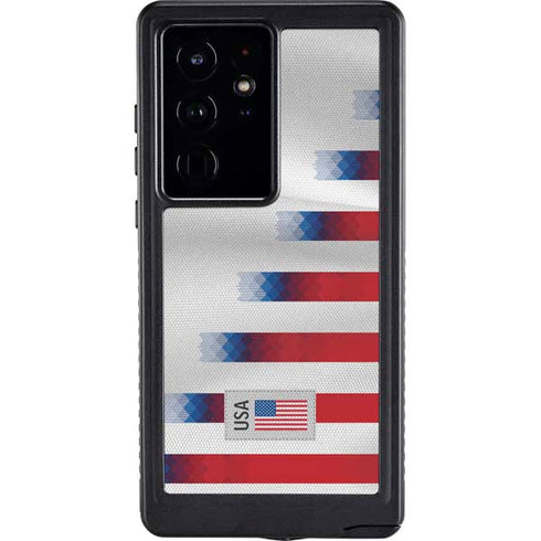 USA Soccer Flag Galaxy S24 Ultra Waterproof Case